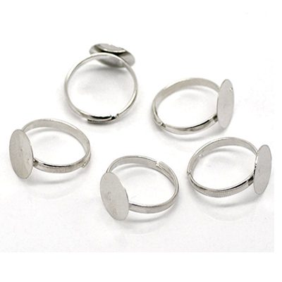 Antiikhõbeda värvi sõrmuse toorik/12mm