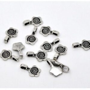 Antiikhõbedane alusripats klaasile/17x10mm