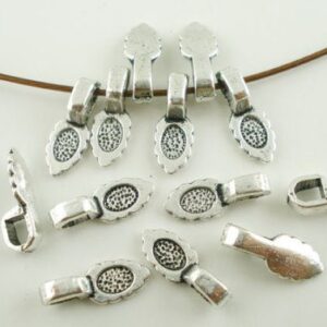 Antiikhõbedane alusripats klaasile/15.7x5.9mm