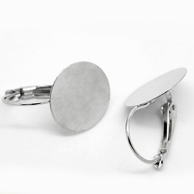 Antiikhõbedane kõrvarõnga toorik tallaga/15mm