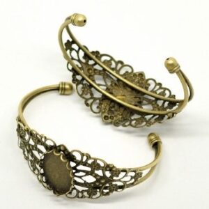 Antiikpronks käevõru toorik/alaga 25x18mm/nr3