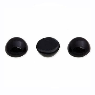 Klaaskamee/10mm/ümar/must