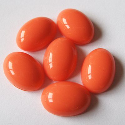 Koralli värvi akrüül kamee/14x10mm