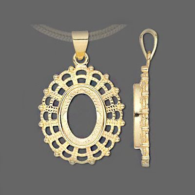 Kullatud ripatsiraam kameele/36,6mm