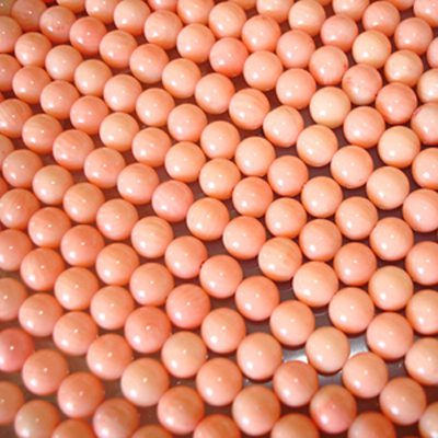 Looduslik roosa korall-helmes/6mm