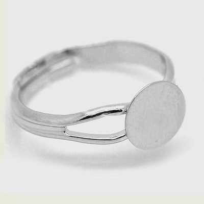 Antiikhõbeda värvi sõrmuse toorik/8 mm